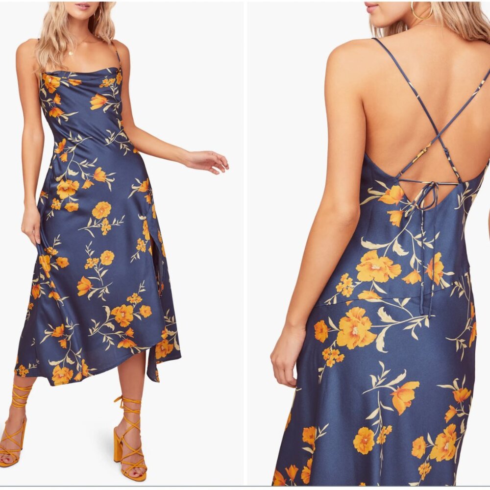 ASTR The Label Gaia Floral Midi Dress XS